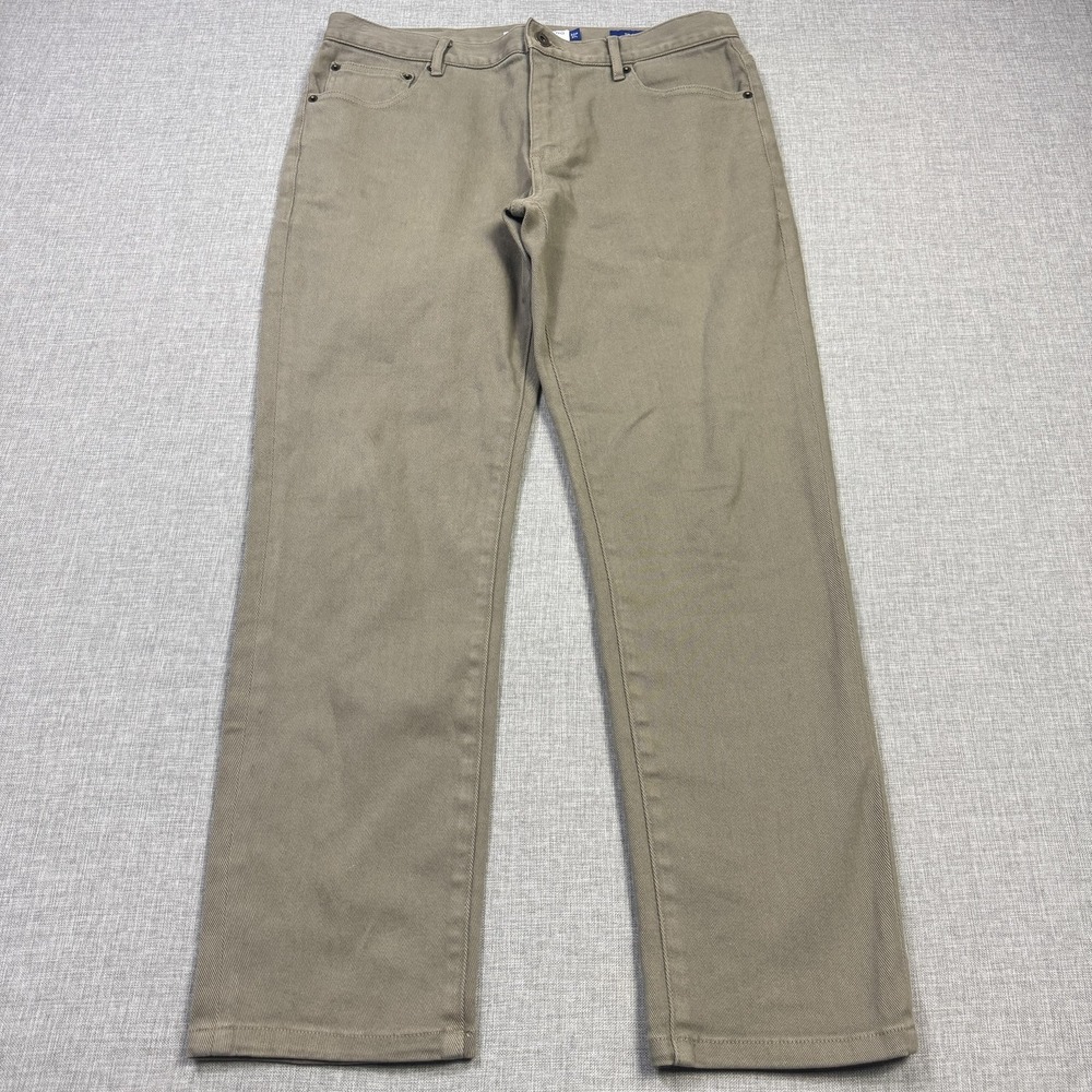 Peter Manning New York Jeans Mens 32x27 Slim Straight Green Travel Jeans